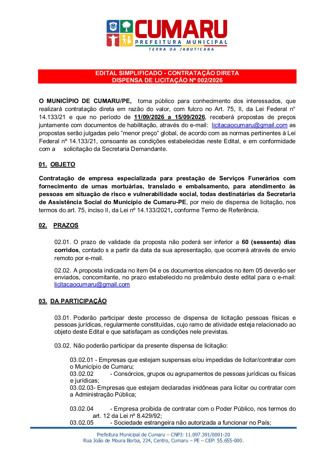 EDITAL DISPENSA ATAÚDE - novo